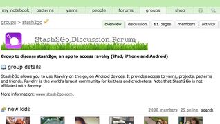 Stash2Go Discussion Forum on Ravelry - 2000 members